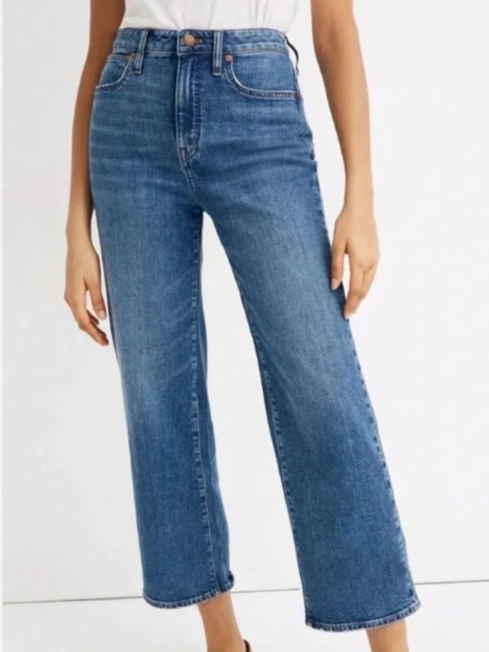 Madewell Slim Wide Leg Crop Demin Jeans 27